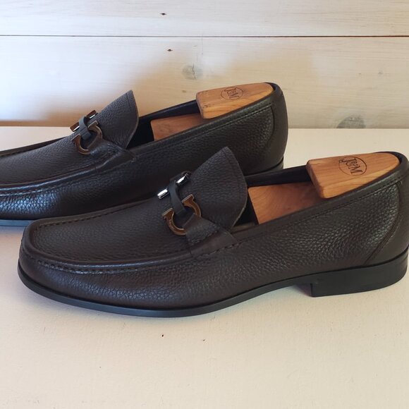 New ! Salvatore Ferragamo Men's Leather Shoes with Cedar Shoe trees- 9 - Picture 3 of 10